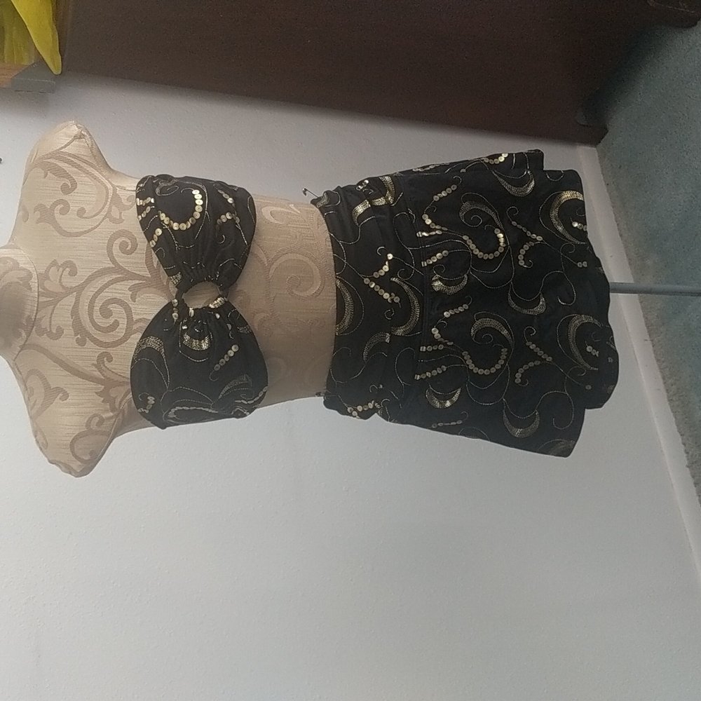 Shape FX Black and Gold Bikini Set